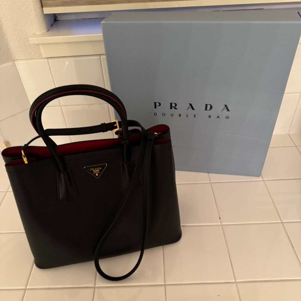 PRADA Double Bag - Large Saffiano